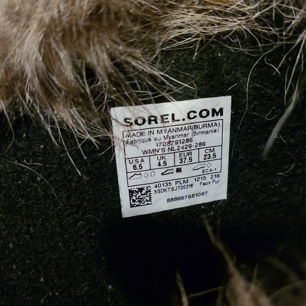 Women's Sorel Joan Of Arc Suede & Leather Winter Boots With Fur Trim 6.5 - Picture 14 of 16